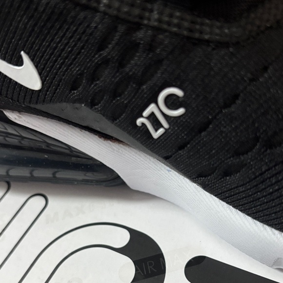 Women’s Nike Air Max 270 Black White Sneakers - Picture 8 of 10